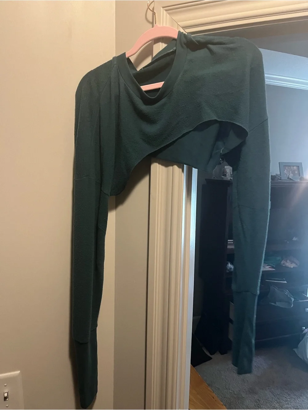 ALO yoga deep teal Coverup Athleisure Top and Airlift Leggings Set